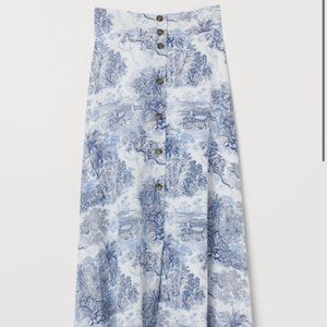 Long Blue and White h&m skirt